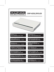 König Electronic CMP-ADSL2ROU20 Mode D'emploi