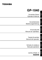 Toshiba GP-1040 Mode D'emploi