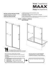 MAAX VELA DOORS Guide D'installation