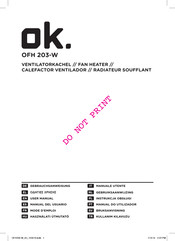 OK. OFH 203-W Mode D'emploi