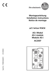 IFM Electronic AC2507 Notice De Montage