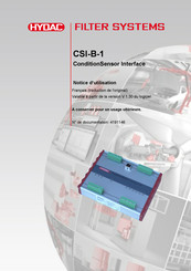 HYDAC FILTER SYSTEMS CSI-B -1 Notice D'utilisation