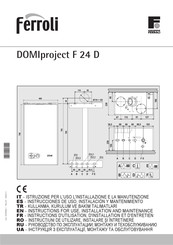 Ferroli MYRA D F24 Instructions D'utilisation, D'installation Et D'entretien