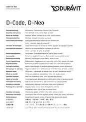 DURAVIT D-Neo 760475 Notice De Montage