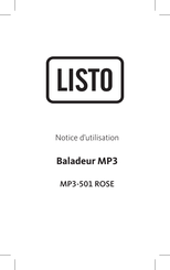 Listo MP3-501 ROSE Notice D'utilisation