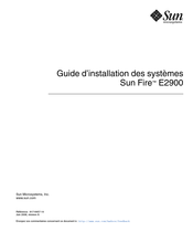 Sun Microsystems Sun Fire E2900 Guide D'installation