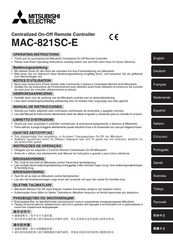 Mitsubishi Electric MAC-821SC-E Notice D'utilisation