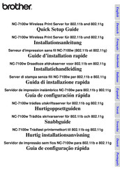 Brother NC-7100w Guide D'installation Rapide