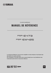 Yamaha PSR-E473 Manuel De Référence
