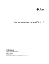 Sun Microsystems SunPCi II 2.3 Guide D'installation