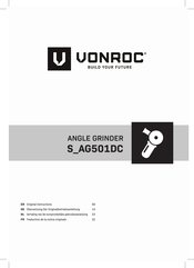 VONROC S_AG501DC Traduction De La Notice Originale