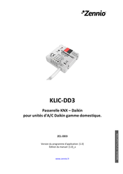 Zennio KLIC-DD3 Mode D'emploi