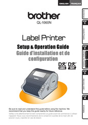 Brother QL-1060N Guide D'installation Et De Configuration