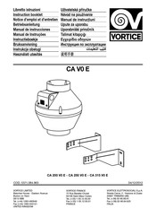 Vortice CA V0 E Notice D'emploi Et D'entretien