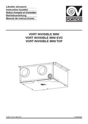 Vortice VORT INVISIBLE MINI Notice D'emploi Et D'entretien