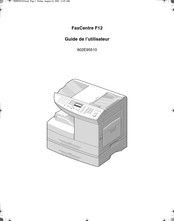 Xerox FaxCentre F12 Guide De L'utilisateur