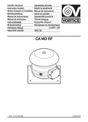 Vortice CA MD RF Notice D'emploi Et D'entretien