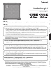 Roland CUBE-80XL Mode D'emploi