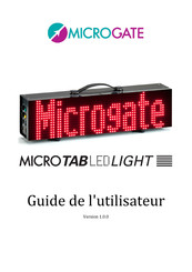 Microgate MICROTAB LED LIGHT Guide De L'utilisateur