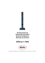 Mahr Millimar S 1840 Guide De L'utilisateur