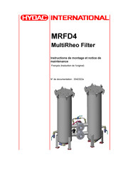 HYDAC International MRFD4 Instructions De Montage Et Notice De Maintenance