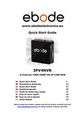 Ebode IPV4NVR Guide De Démarrage Rapide