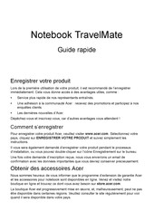 Acer TravelMate P273-MG Guide Rapide
