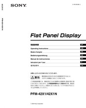 Sony PFM-42X1N Mode D'emploi