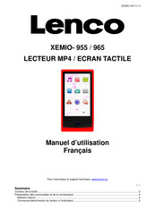 LENCO XEMIO-965 Manuel D'utilisation