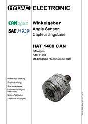 HYDAC ELECTRONIC HAT 1400 CAN Notice D'utilisation