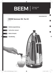 Beem Samowar Mr. Tea V2 Mode D'emploi