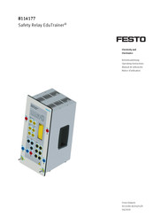 Festo Safety Relay EduTrainer Notice D'utilisation