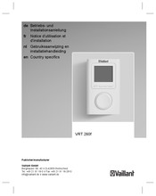 Vaillant VRT 260f Notice D'utilisation Et D'installation