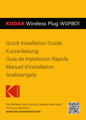 Kodak WSP801 Manuel D'installation