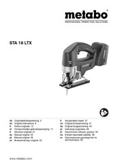 Metabo STA 18 LTX Notice Originale