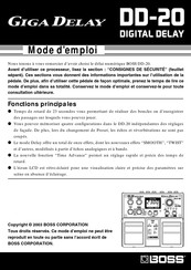 Boss DD-20 Mode D'emploi