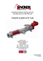 iNOXPA KIBER NTE TUB Instructions D'installation Et D'entretien