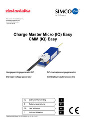 Simco-Ion Charge Master Micro IQ Easy Notice D'utilisation