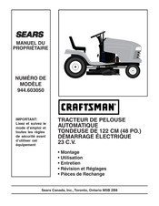 Craftsman 944.603050 Manuel Du Propriétaire