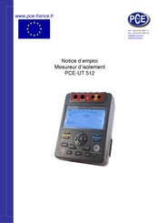 PCE Instruments UT 512 Notice D'emploi