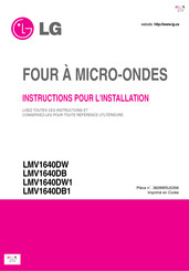 LG LMV1640DW1 Instructions Pour L'installation