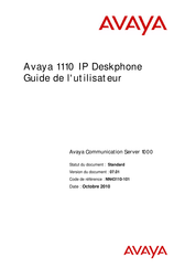 Avaya 1110 Guide De L'utilisateur