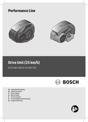 Bosch Performance Line 0 275 007 037 Notice Originale