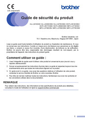 Brother MFC-L3730CDN Guide De Sécurité