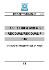 ICI Caldaie REX F Série Notice Technique