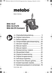 Metabo BHA 18 Notice Originale