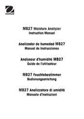 OHAUS MB27 Guide De L'utilisateur