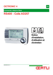 OERTLI MHR OE-tronic 4 Notice D'installation, D'utilisation Et D'entretien