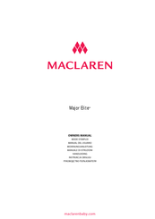 Maclaren Major Elite Mode D'emploi