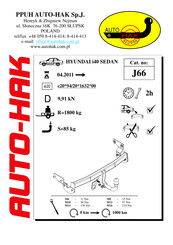 AUTO-HAK J66 Mode D'emploi